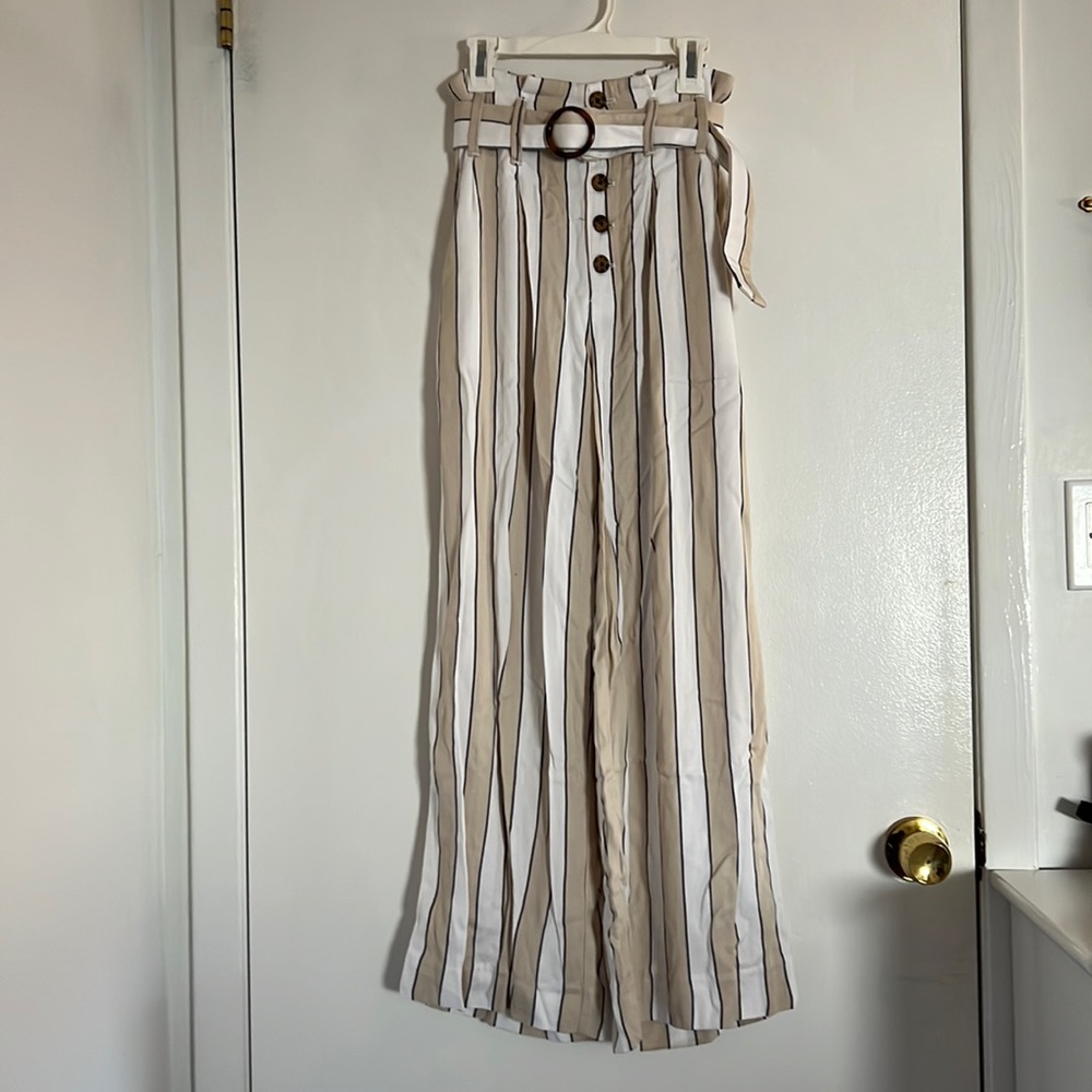 Abercrombie- Striped Wide-Leg Trousers